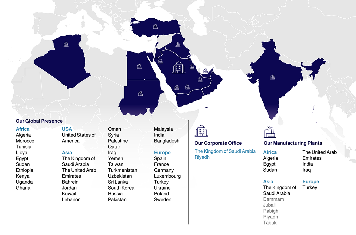 Map of AIG global presence